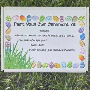 Easter Ornament Paint Kit, Easter DIY Ornaments, 6 Laser Cut  Wood Ornaments